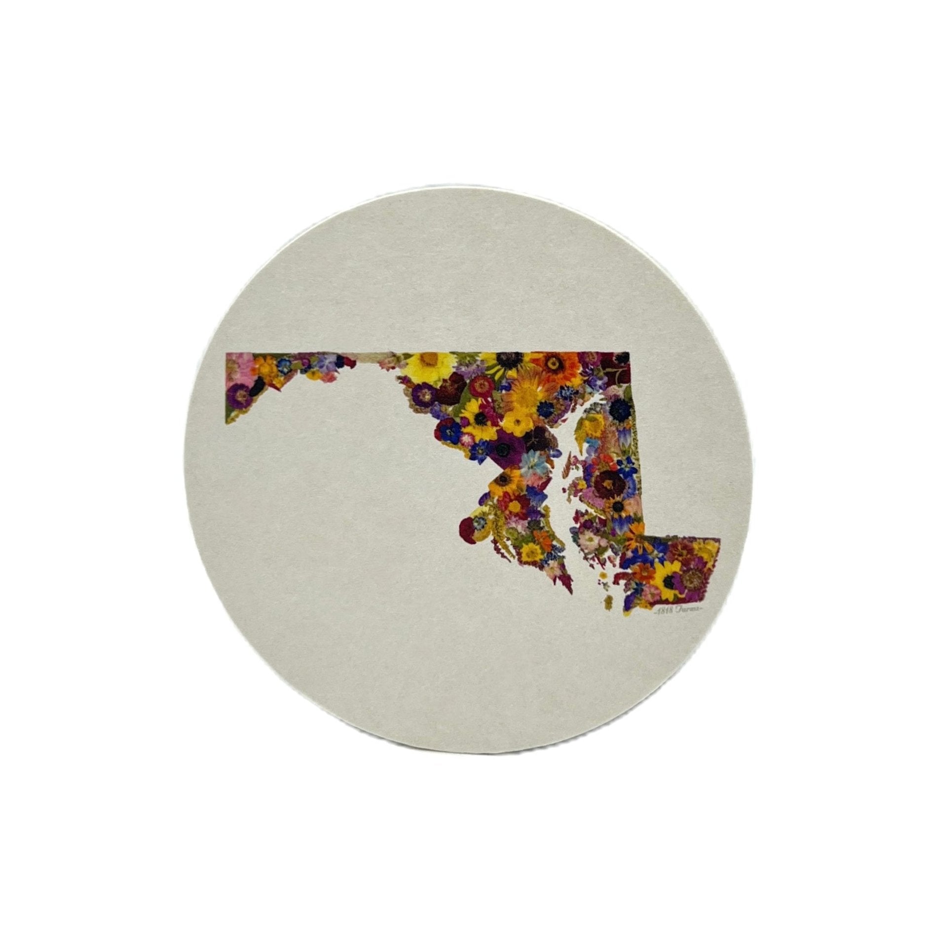 Maryland Themed Coasters (Set of 6)  - "Where I Bloom" Collection Coaster 1818 Farms   