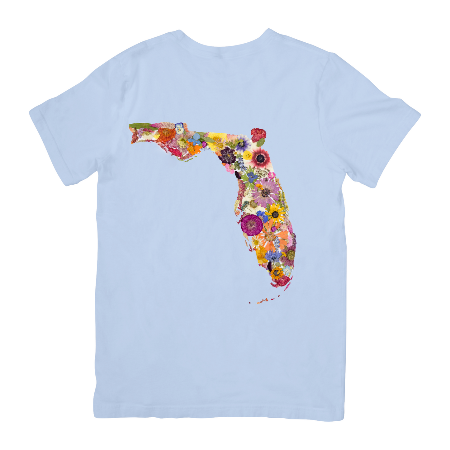 Florida Themed Comfort Colors Tshirt - "Where I Bloom" Collection T-Shirts 1818 Farms Chambray Blue Small