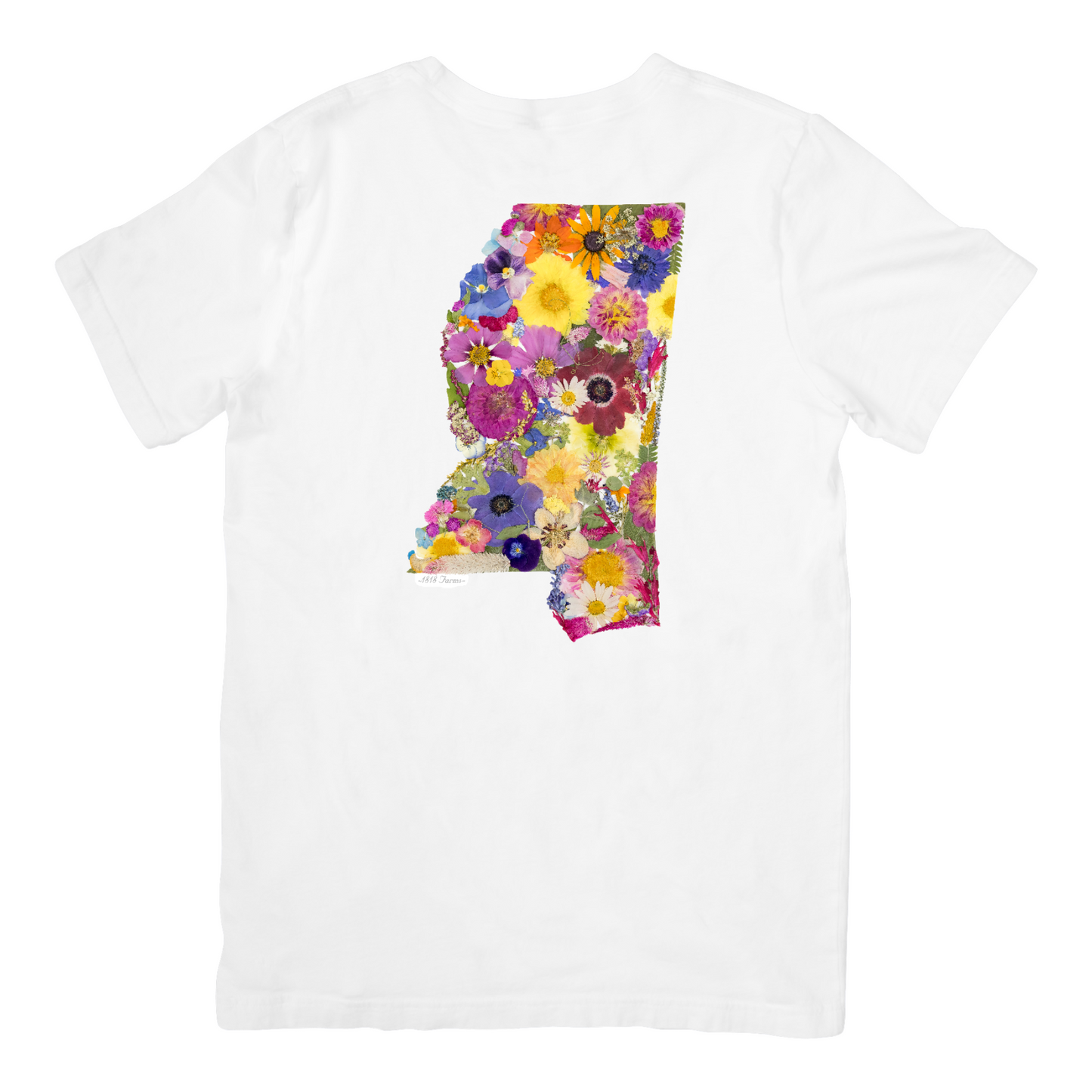 Mississippi Themed Comfort Colors Tshirt - "Where I Bloom" Collection T-Shirts 1818 Farms White Small 