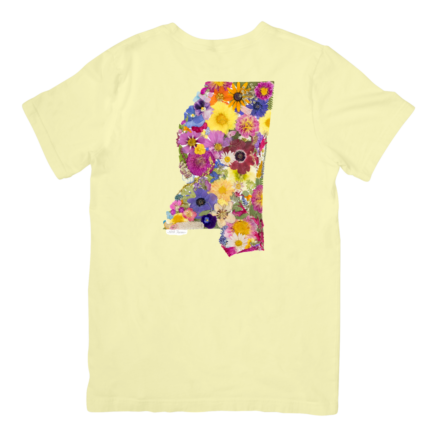 Mississippi Themed Comfort Colors Tshirt - "Where I Bloom" Collection T-Shirts 1818 Farms Banana Yellow Small 