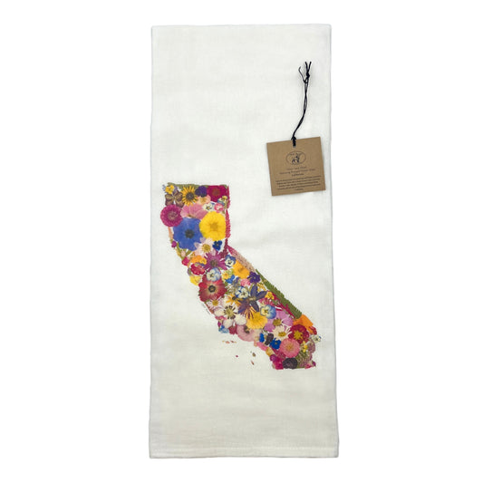 California Themed Flour Sack Towel - "Where I Bloom" Collection Towel 1818 Farms   