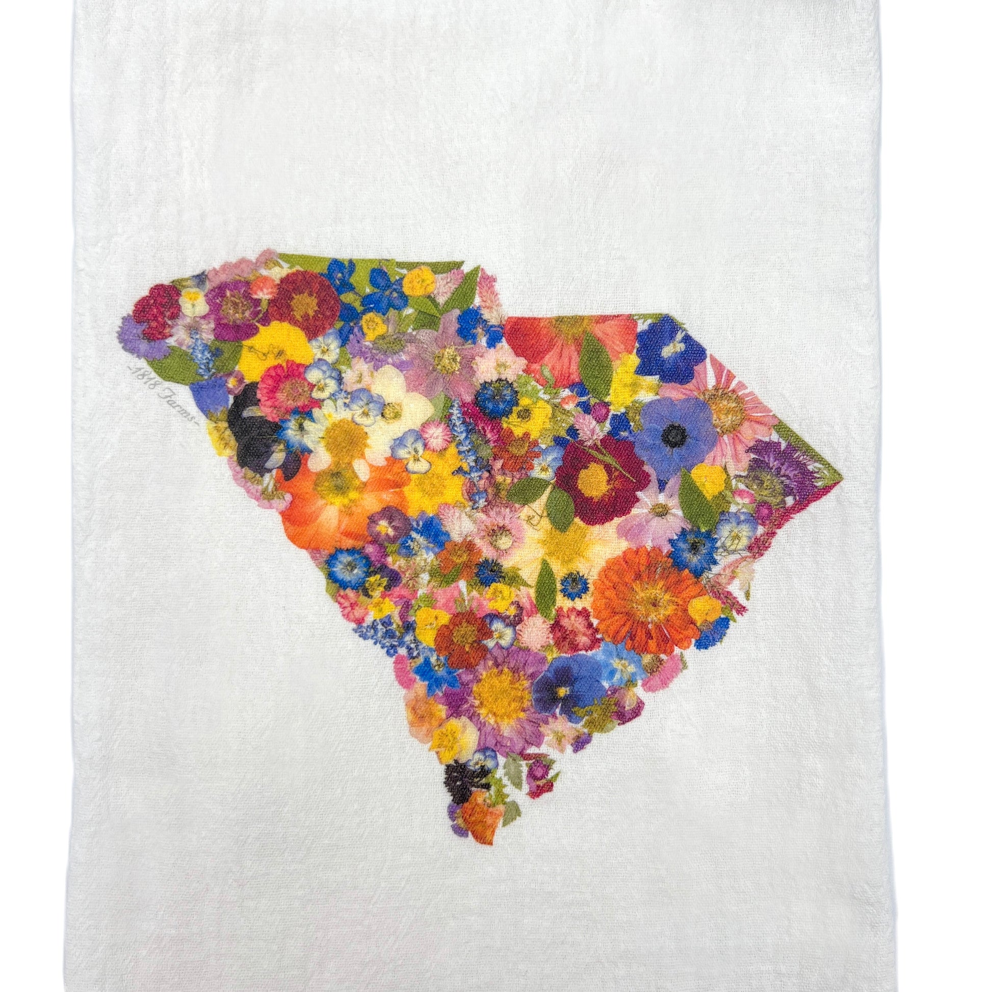 South Carolina Themed Flour Sack Towel - "Where I Bloom" Collection Towel 1818 Farms   