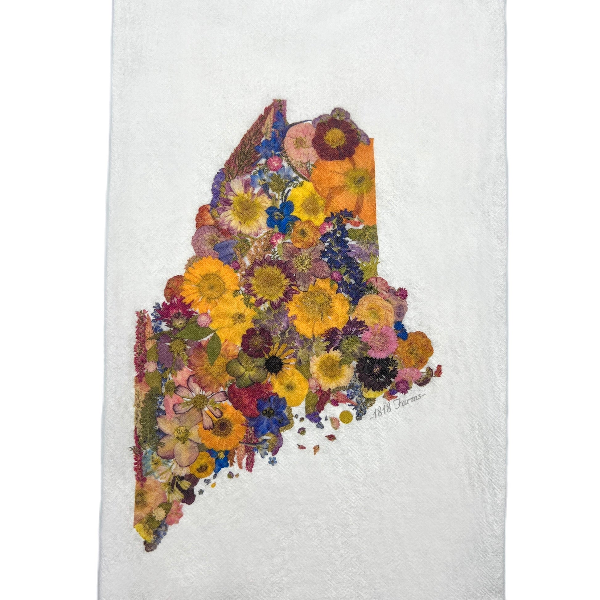 Maine Themed Flour Sack Towel  - "Where I Bloom" Collection Towel 1818 Farms   