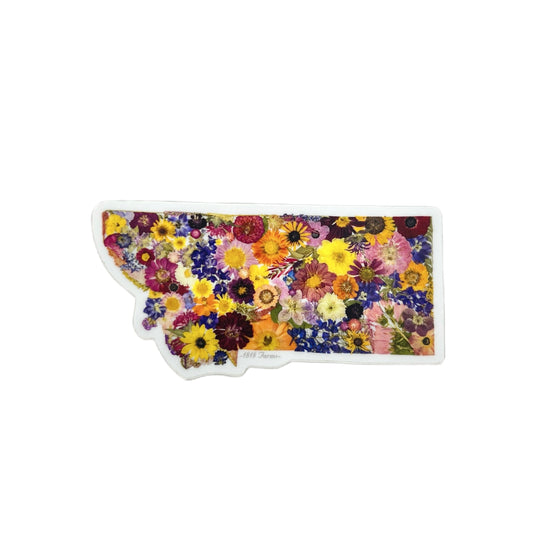 State Themed Vinyl Sticker - "Where I Bloom" Collection Vinyl Sticker 1818 Farms Montana  