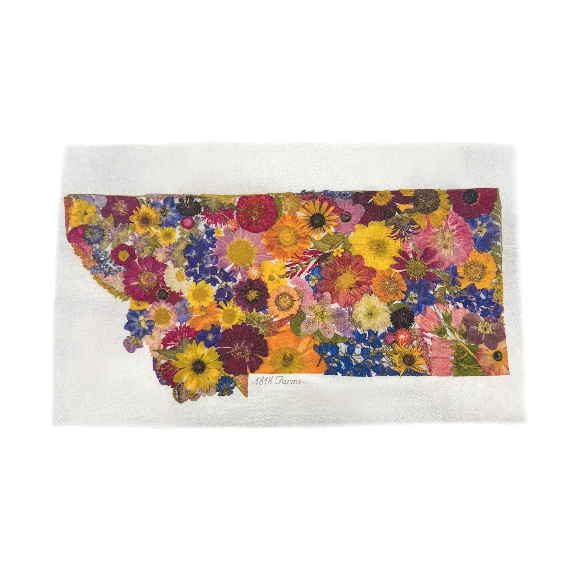 Montana Themed Flour Sack Towel - "Where I Bloom" Collection Towel 1818 Farms