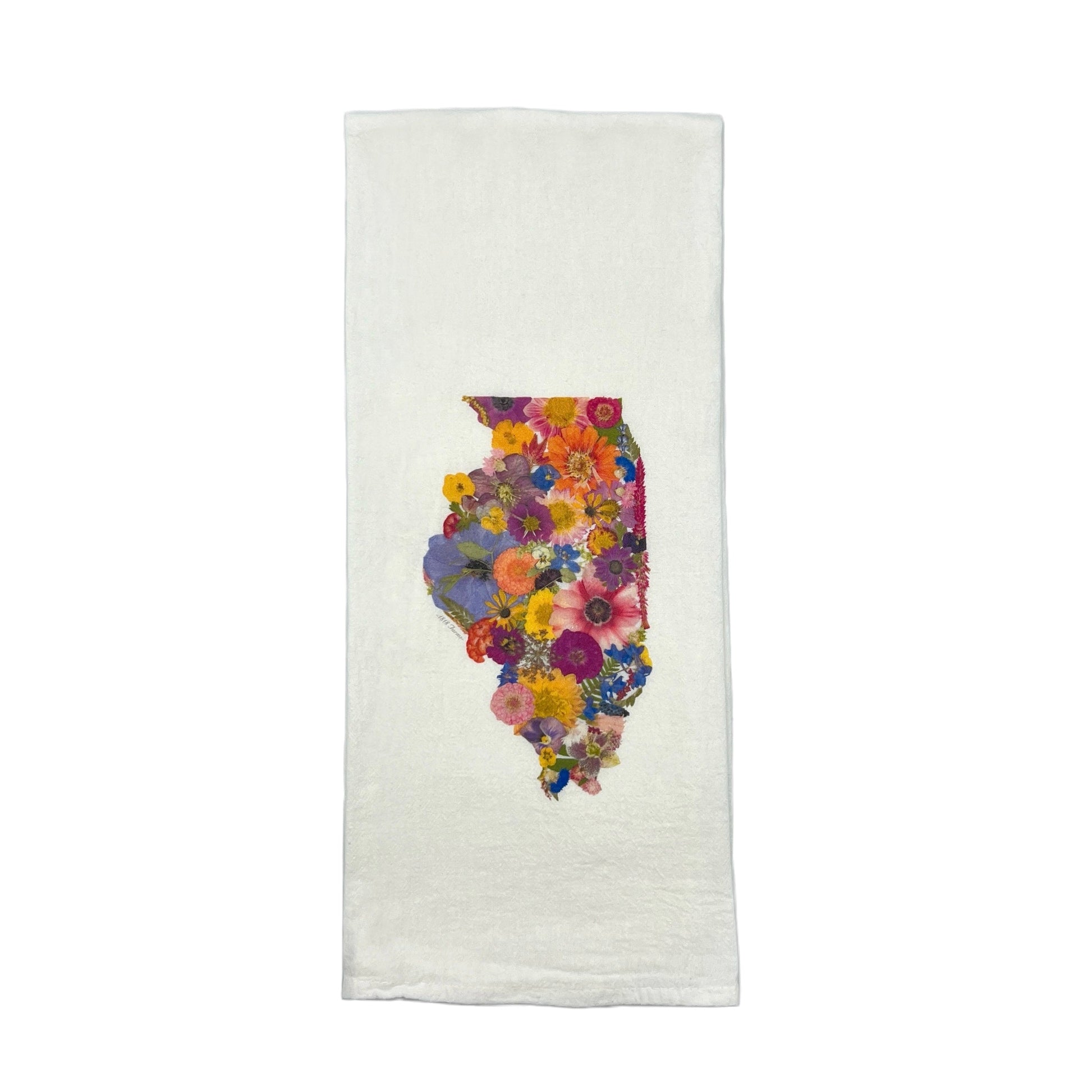 Illinois Themed Flour Sack Towel - "Where I Bloom" Collection Towel 1818 Farms   