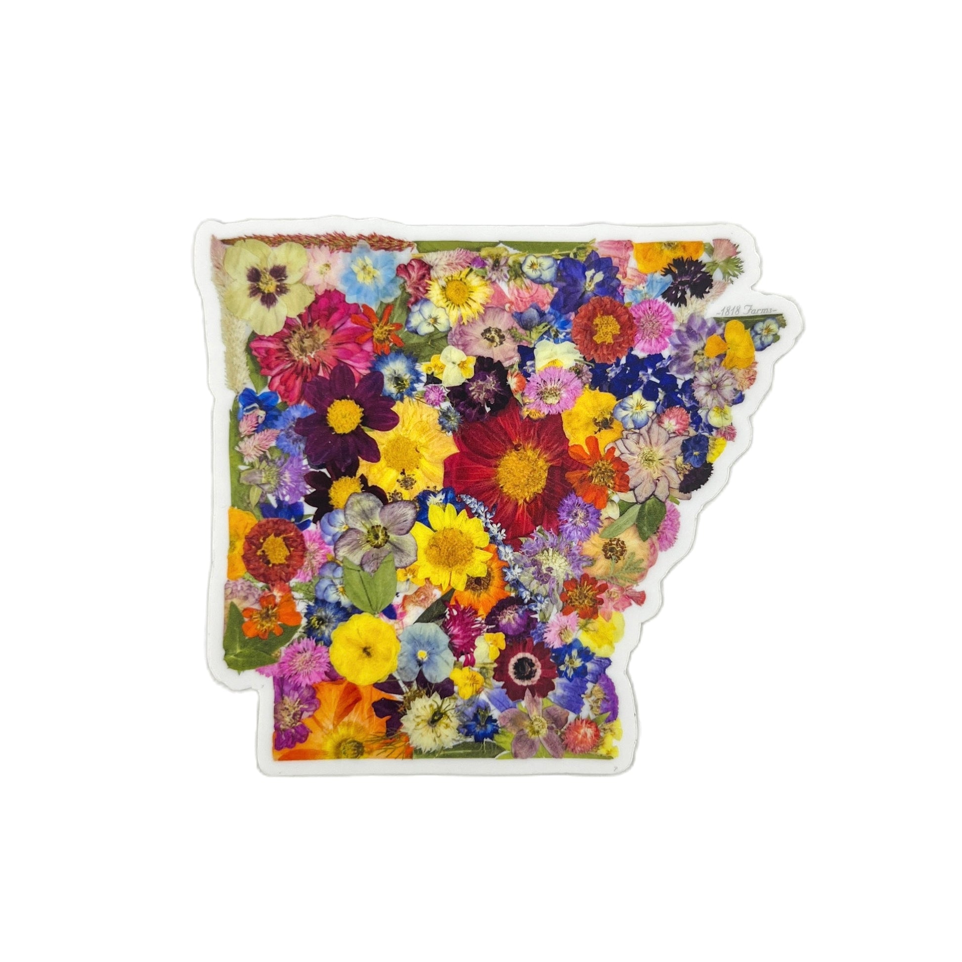 State Themed Vinyl Sticker - "Where I Bloom" Collection Vinyl Sticker 1818 Farms Arkansas