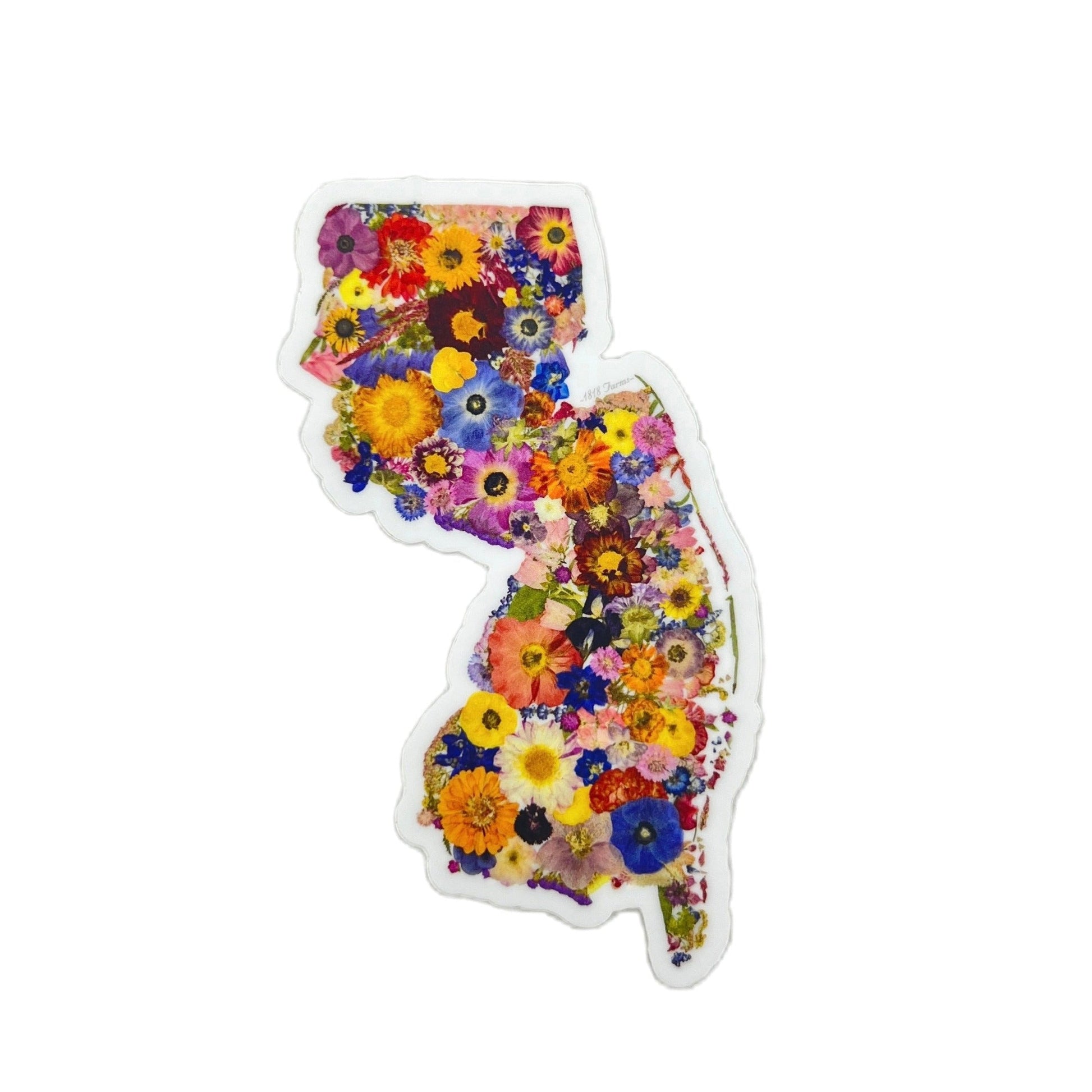 New Jersey Themed Vinyl Sticker - "Where I Bloom" Collection Vinyl Sticker 1818 Farms