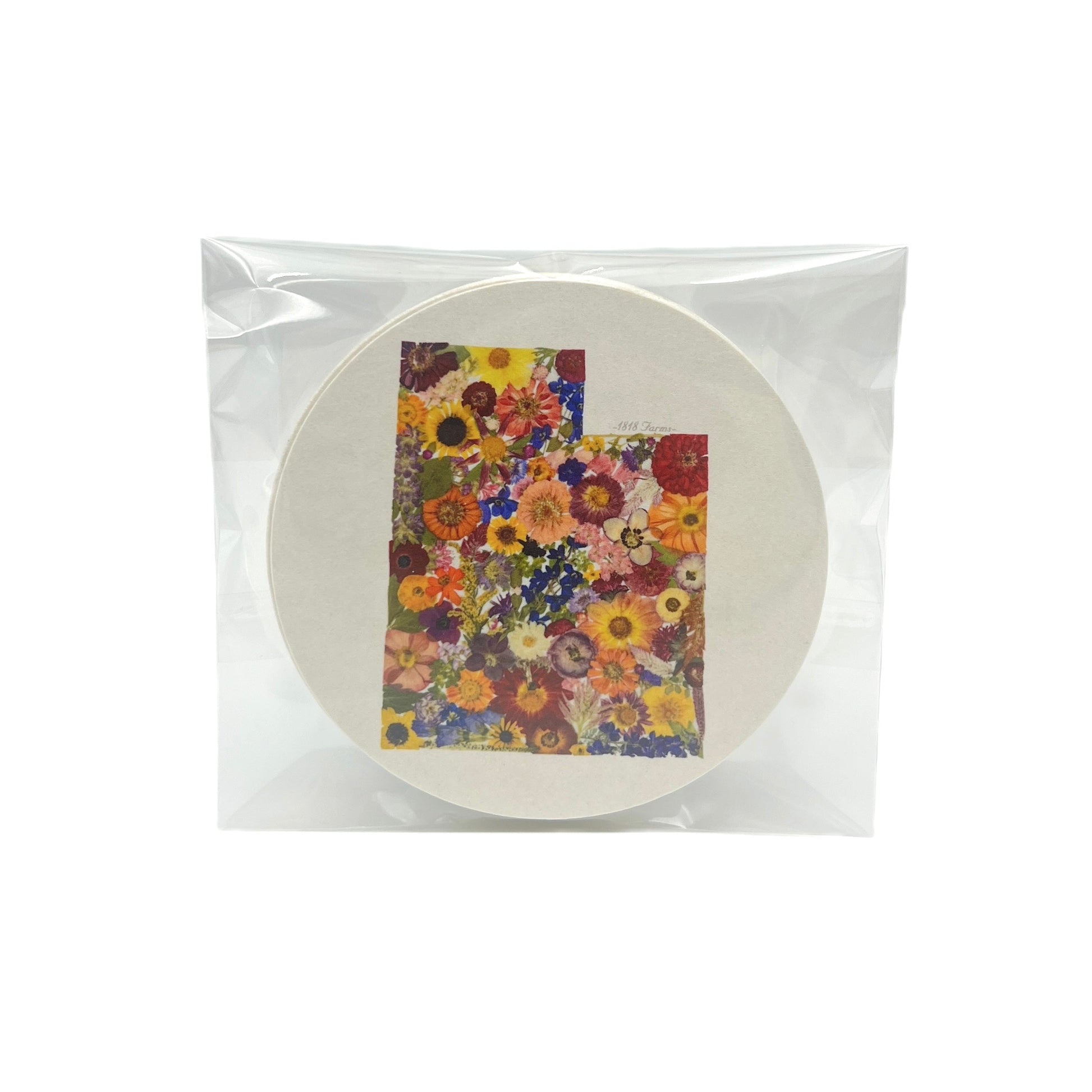 Utah Themed Coasters (Set of 6)  - "Where I Bloom" Collection Coaster 1818 Farms   