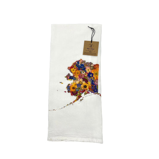 Alaska Themed Flour Sack Towel  - "Where I Bloom" Collection Towel 1818 Farms   