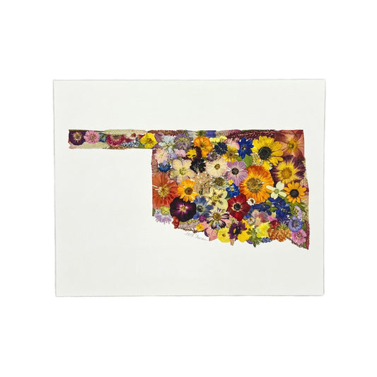 Oklahoma Themed Giclée Print  - "Where I Bloom" Collection Giclee Art Print 1818 Farms   