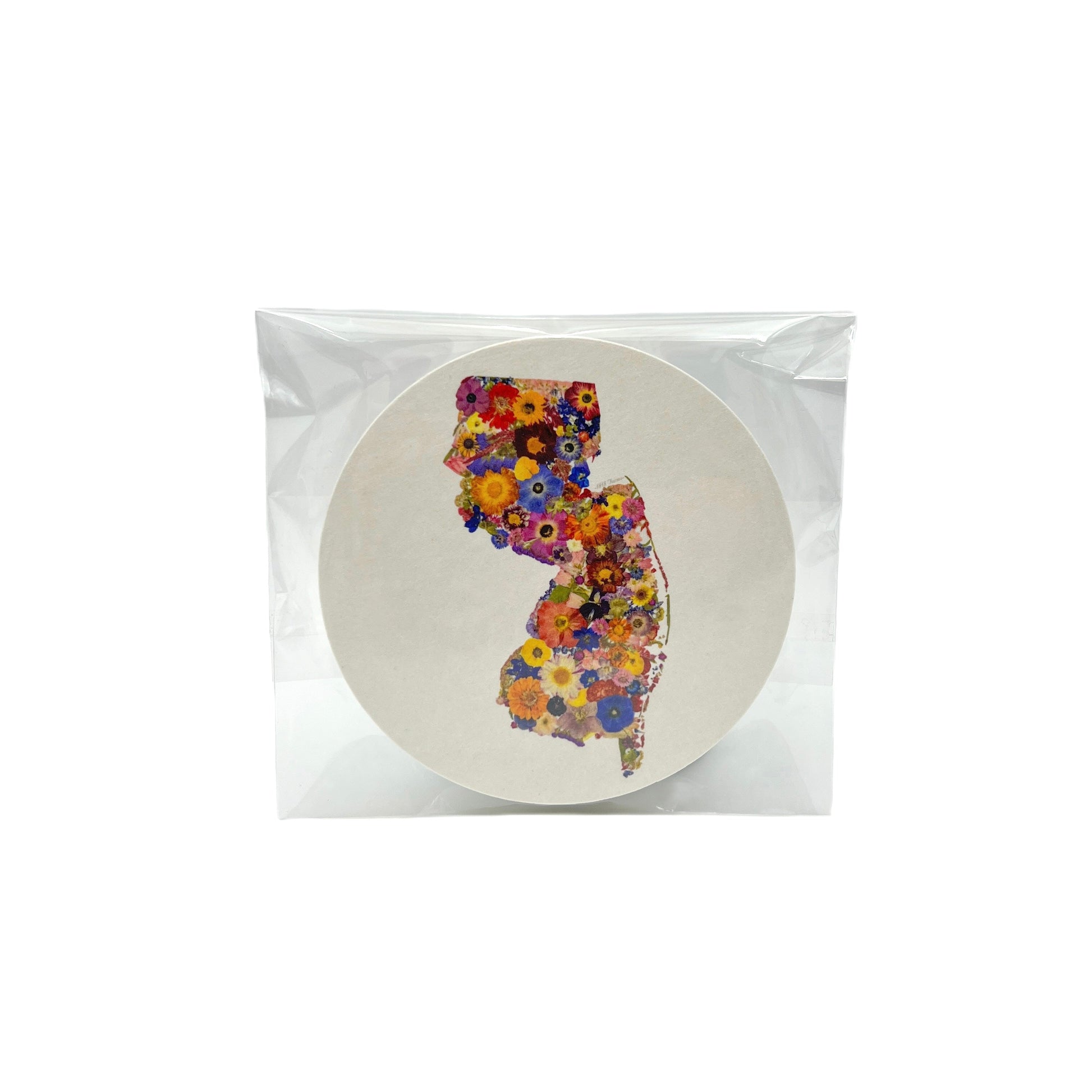 New Jersey Themed Coasters (Set of 6)  - "Where I Bloom" Collection Coaster 1818 Farms   