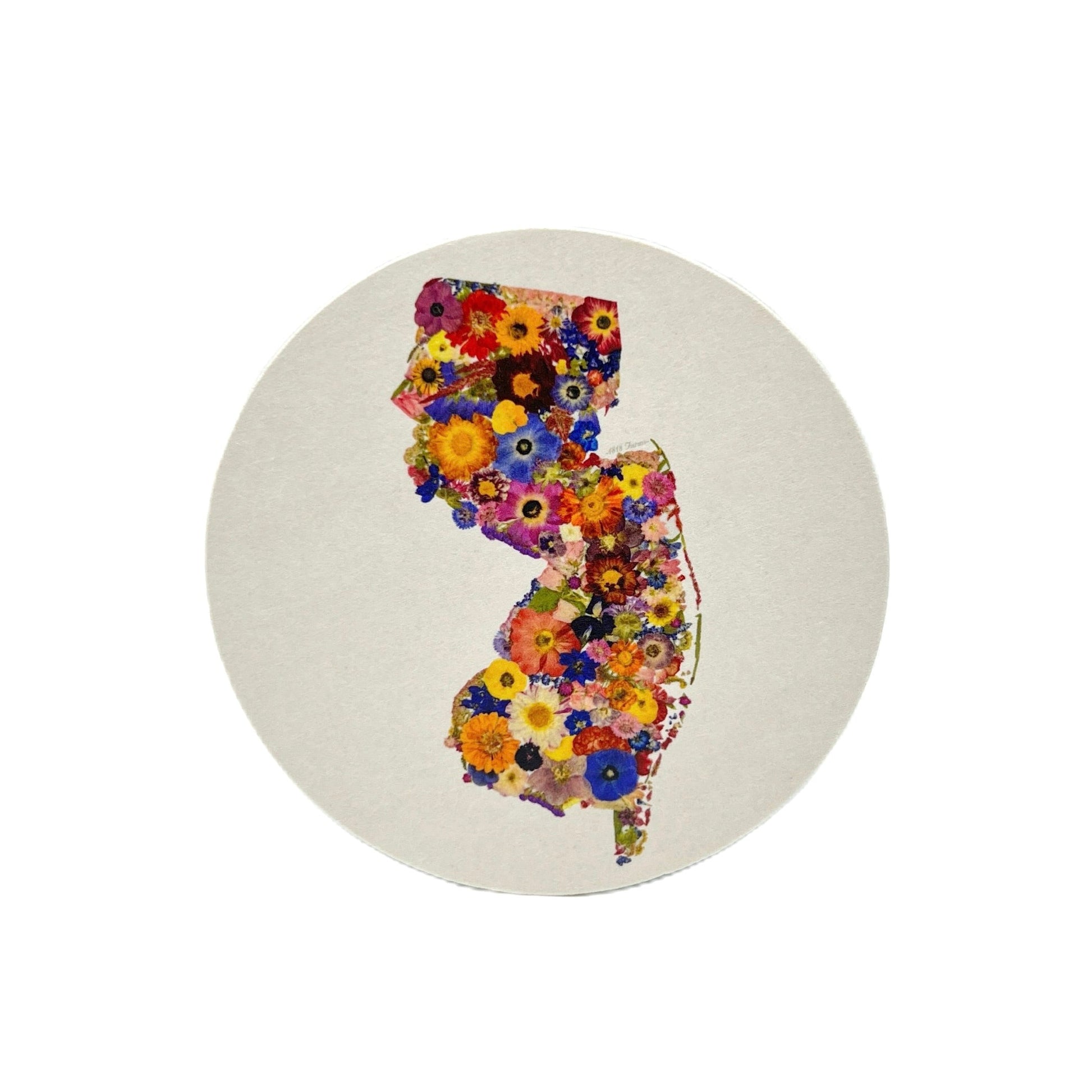 New Jersey Themed Coasters (Set of 6) - "Where I Bloom" Collection Coaster 1818 Farms