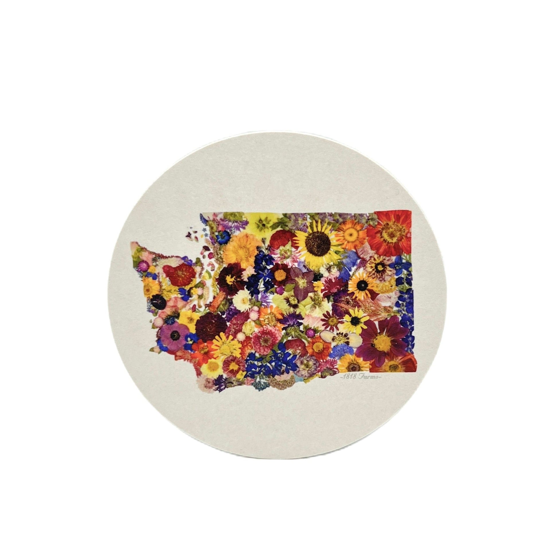 Washington Themed Coasters (Set of 6) - "Where I Bloom" Collection Coaster 1818 Farms