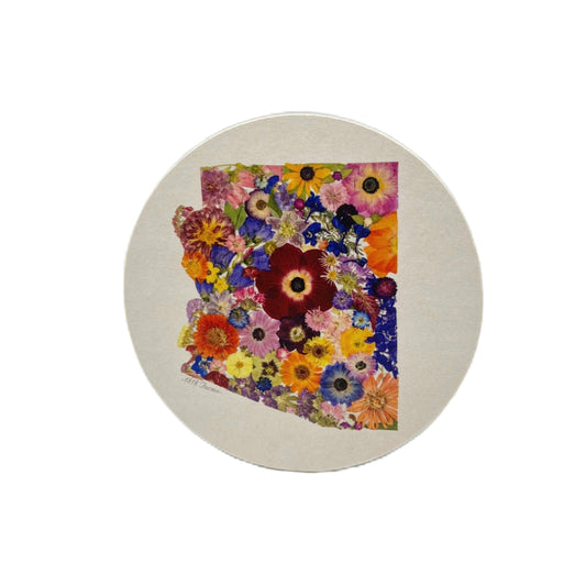 State Themed Coasters (Set of 6) - "Where I Bloom" Collection Coaster 1818 Farms Arizona  