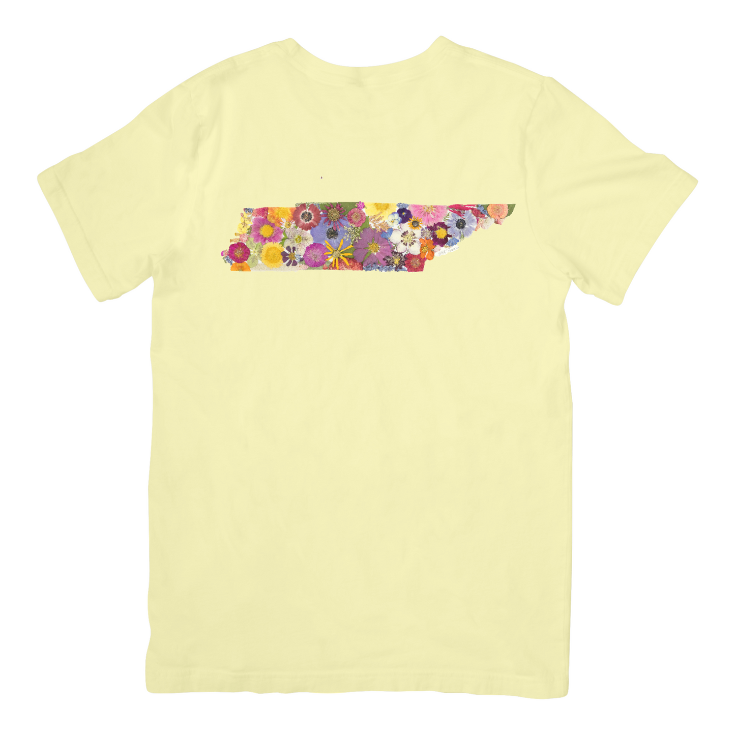 Tennessee Themed Comfort Colors Tshirt - "Where I Bloom" Collection T-Shirts 1818 Farms Banana Yellow Small 